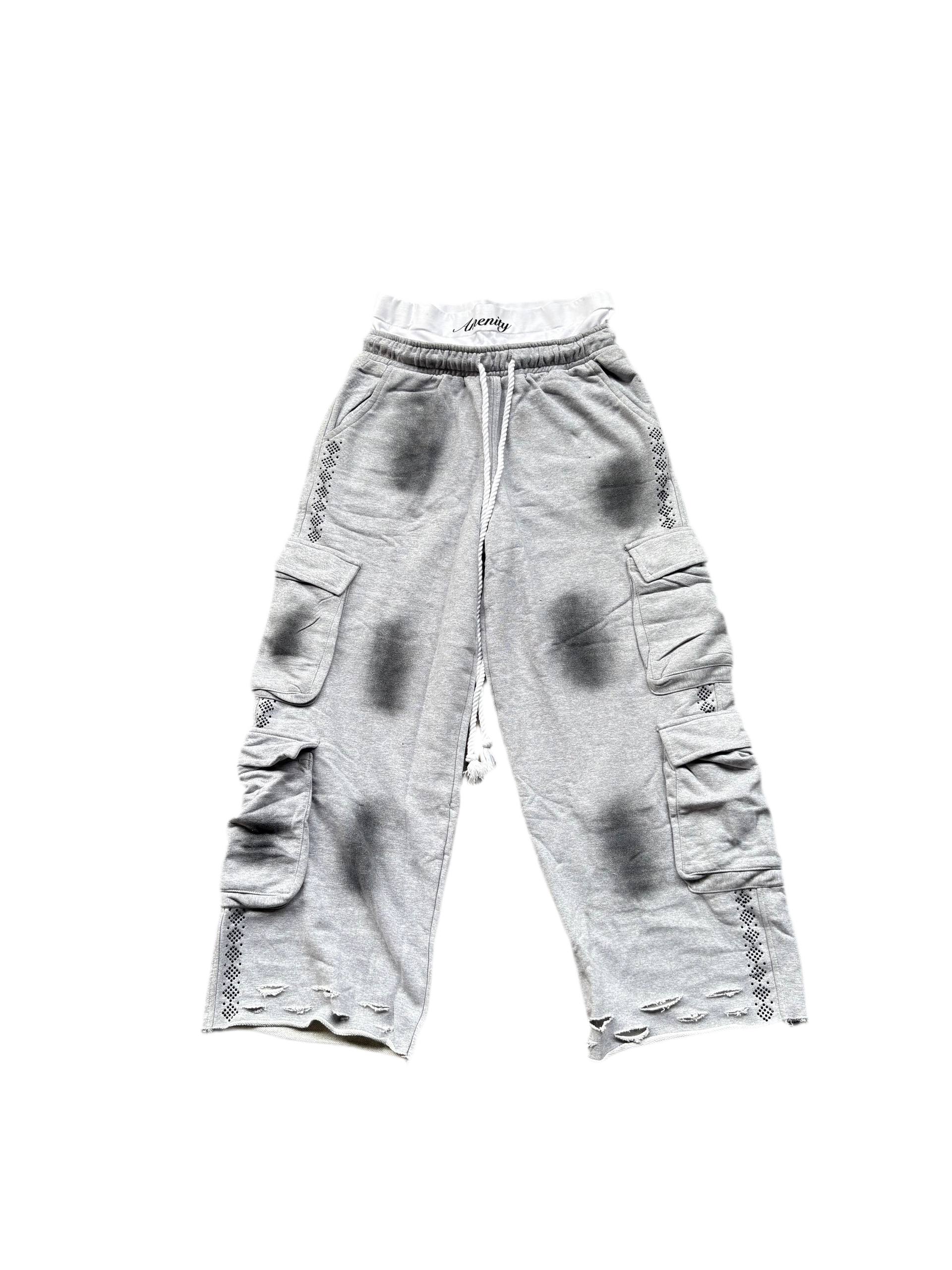 (GREY)Adore Amenity Cargo Sweats
