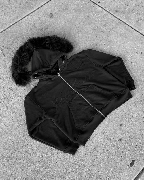 (BLACK)AA FUR ZIPUP