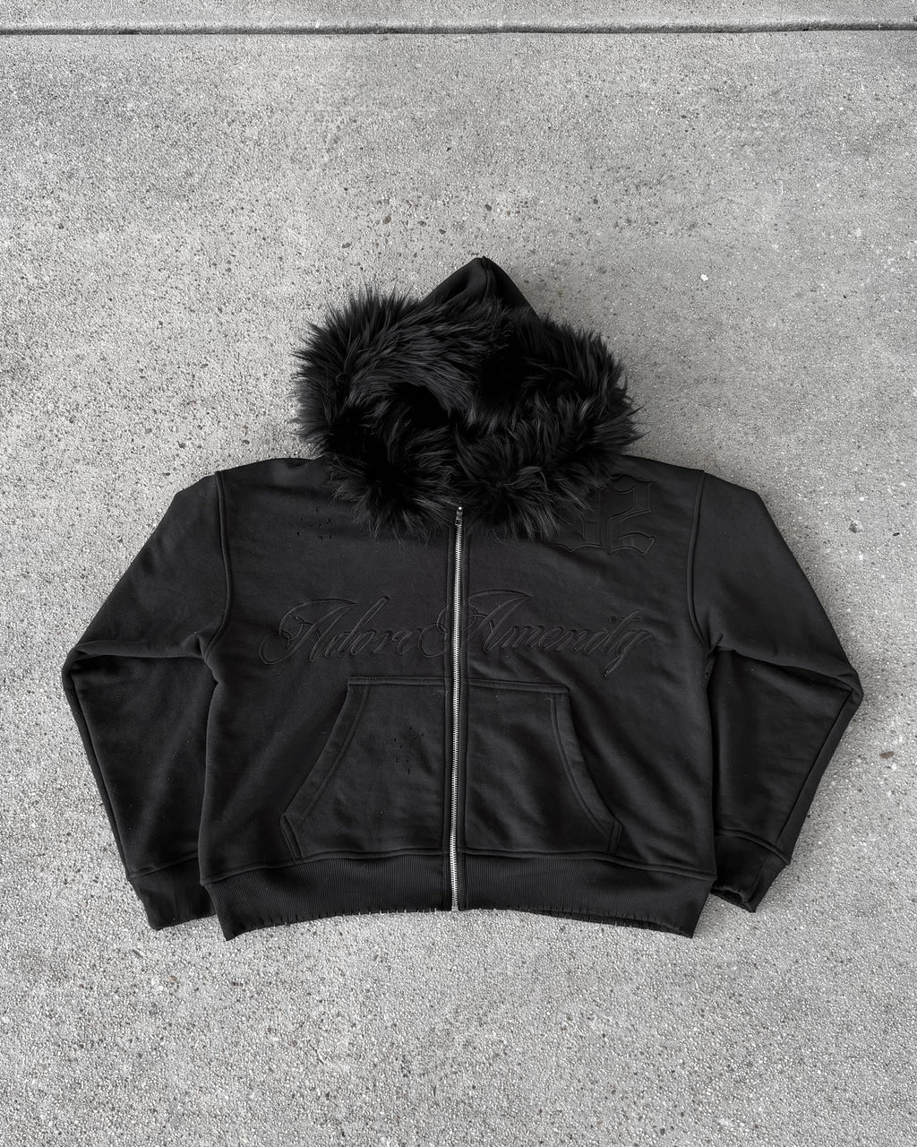 (BLACK)AA FUR ZIPUP