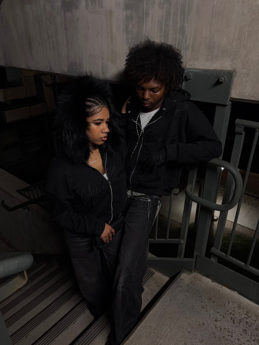 (BLACK)AA FUR ZIPUP