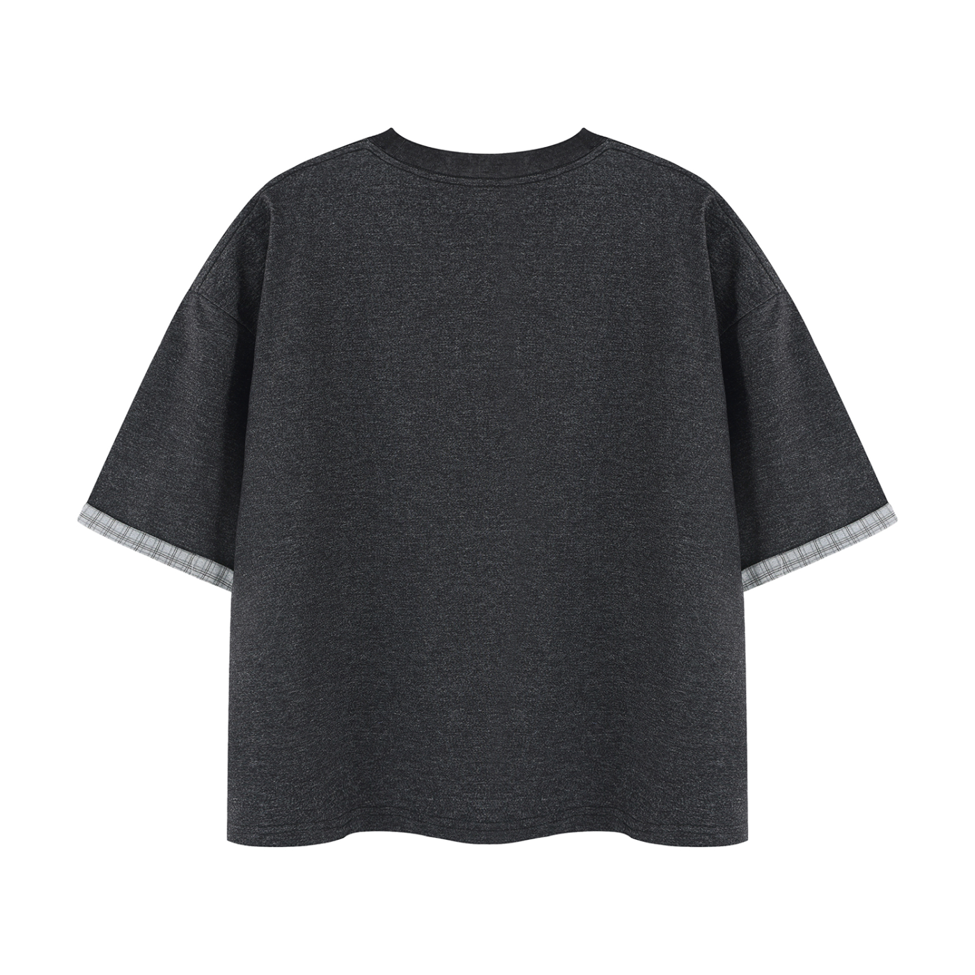 POM Plaid-Lined Tee