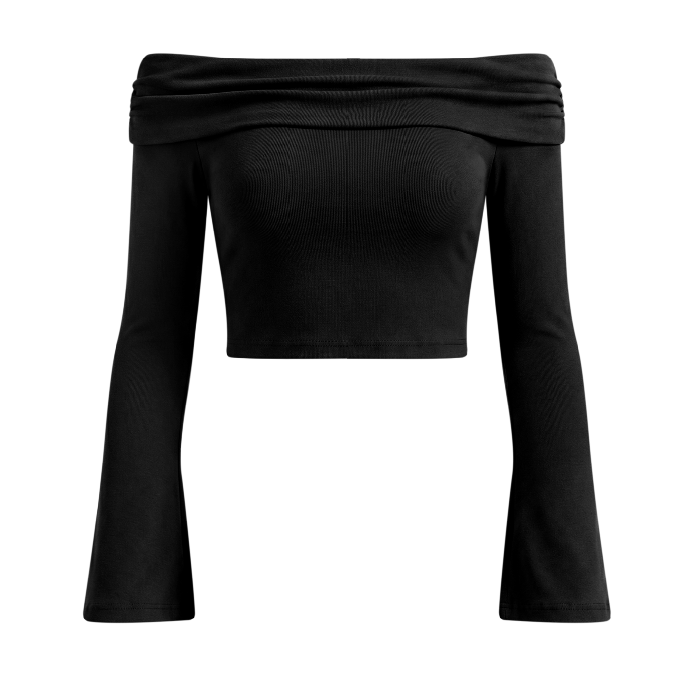 Amenity Bell Sleeve Crop Shirt