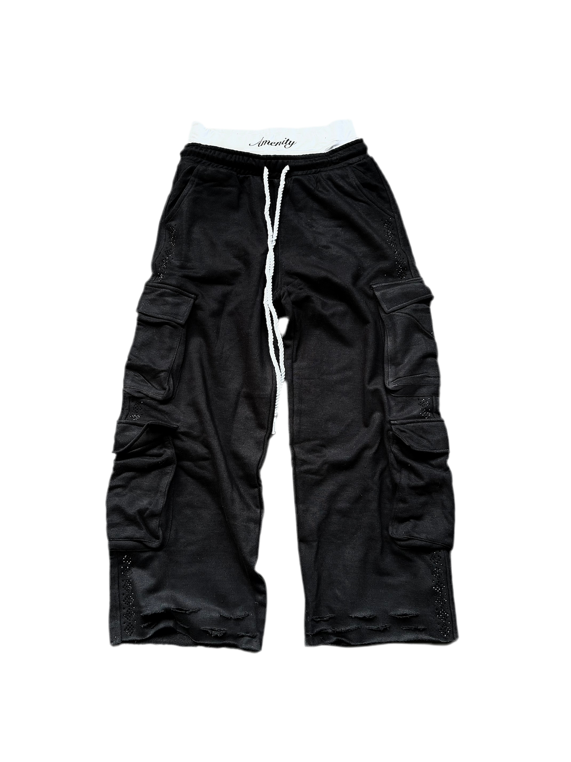 (BLACK)Adore Amenity Cargo Sweats