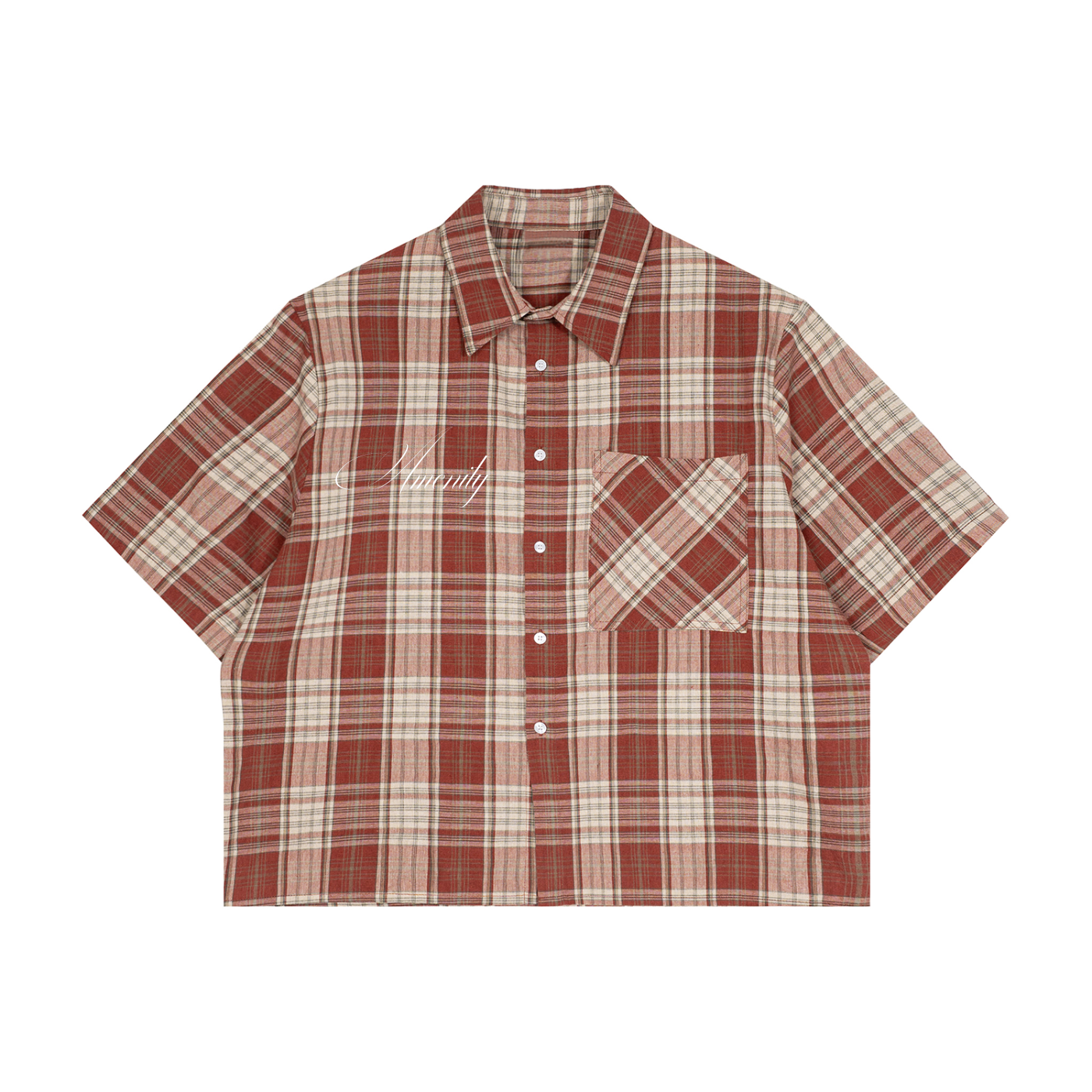 Amenity Plaid Boxy Shirt
