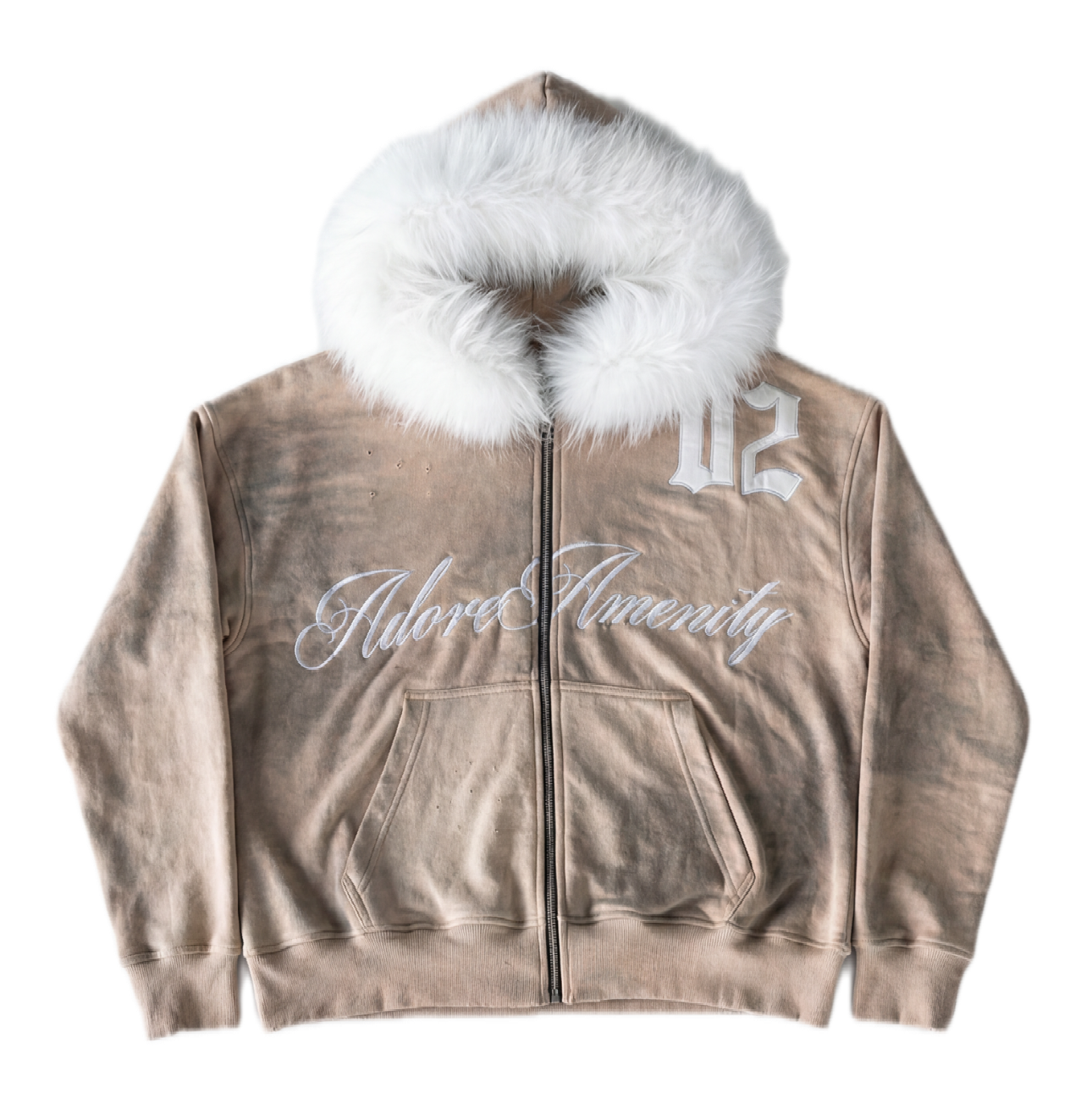 (BROWN)AA FUR ZIPUP