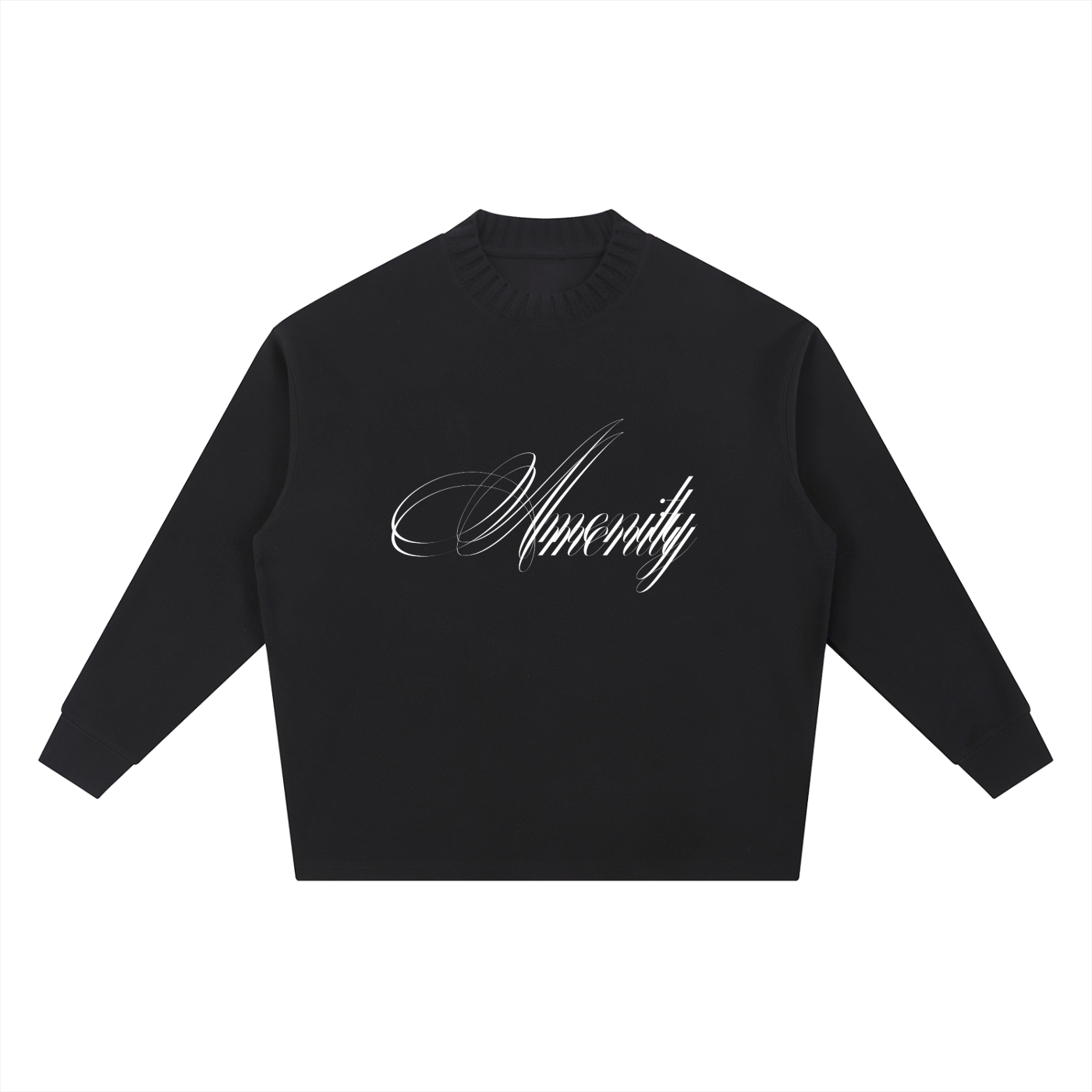 (Black) Amenity Knitted Sweatshirt